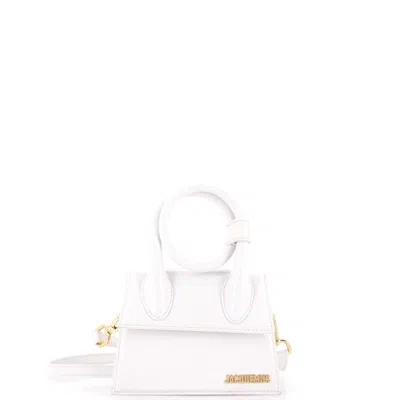Jacquemus Le Chiquito Noeud Bag Leather In White