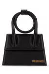 Jacquemus 'le Chiquito Noeud' Black Crossbody Bag With Logo Detail In Black