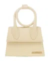 Jacquemus Le Chiquito Moyen Leather Handbag In Nude