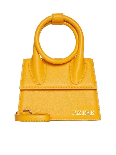 Jacquemus Le Chiquito Noeud Coiled Handbag In Giallo