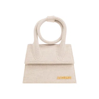 Pre-owned Jacquemus Le Chiquito Noeud Coiled Handbag 'light Grey/gold'