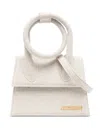 Jacquemus Le Chiquito Noeud Coiled-handle Handbag In Neutral