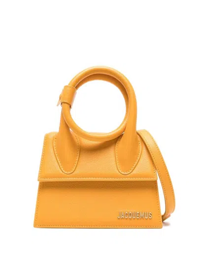 Jacquemus "le Chiquito Noeud" Hand Bag In Orange