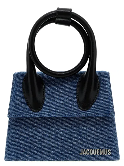 Jacquemus Le Chiquito Noeud Hand Bags In Blue