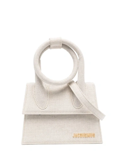 Jacquemus Le Chiquito Noeud Handbag In Light Greige