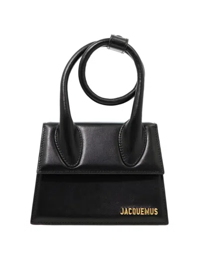 Jacquemus Le Chiquito Noeud Leather Handbag In Black