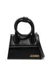 Jacquemus Le Chiquito Noeud Leather Top Handle Bag In Black
