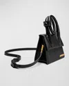 Jacquemus Le Chiquito Noeud Leather Top Handle Bag In Black