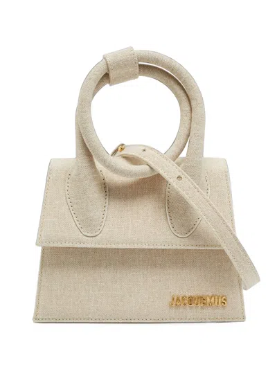 Pre-owned Jacquemus Le Chiquito Noeud Satchel Bag In Neutrals