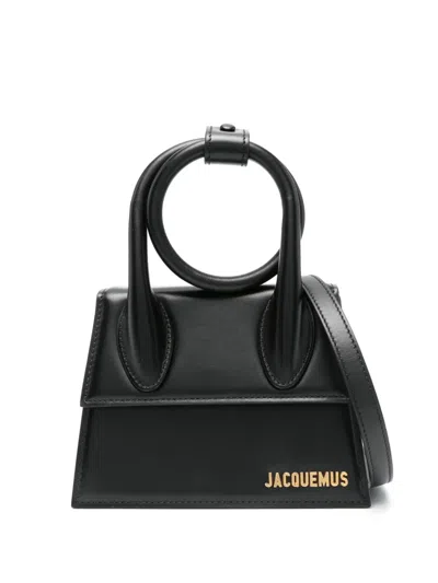 Pre-owned Jacquemus Le Chiquito Noeud Tote Bag In Black