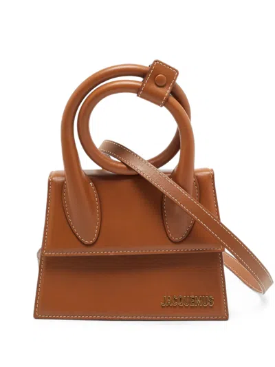 Pre-owned Jacquemus Le Chiquito Noeud Tote Bag In Brown