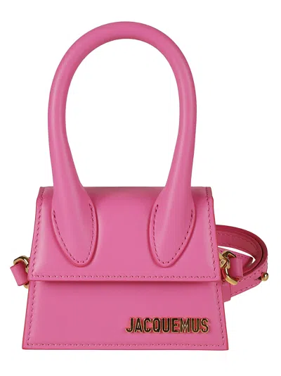Jacquemus Le Chiquito Shoulder Bag In Neon Pink