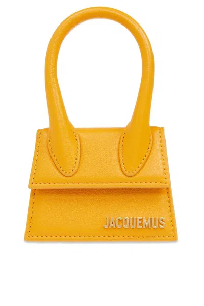 Jacquemus Le Chiquito Mini Leather Bag In Orange