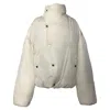 Jacquemus Le Chouchou Buttoned High Neck Down Jacket In White