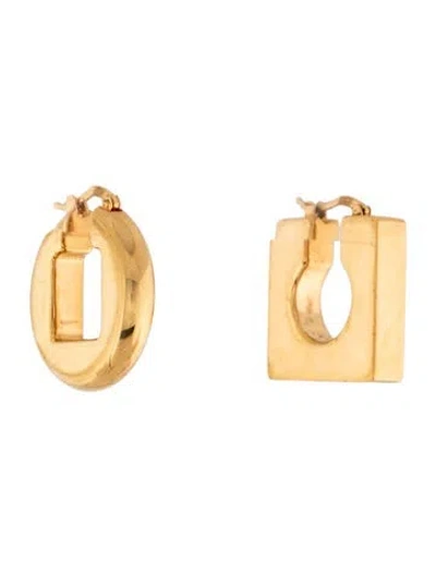 Pre-owned Jacquemus Le Chouchou Geometric Hoop Earrings In Multicolor