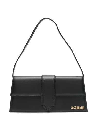Jacquemus Le Chouchou Leather Flap Shoulder Bag In Black