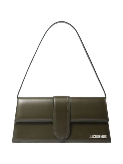 Jacquemus Le Chouchou Leather Flap Shoulder Bag In Green