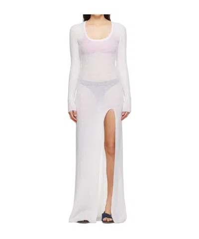 Jacquemus Le Chouchou Round Neck Dress In White