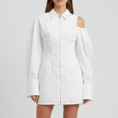 Pre-owned Jacquemus Le Chouchou White Stretch Cotton Corset Galliga Mini Dress M