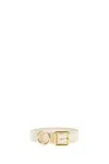 Jacquemus The Regalo Circle-buckle Leather Belt In Neutral