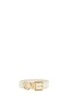 Jacquemus The Regalo Circle-buckle Leather Belt In White