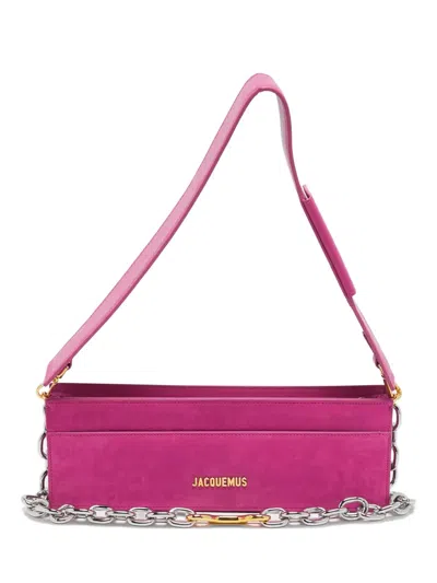 Pre-owned Jacquemus Le Ciuciu Leather Shoulder Bag In Pink