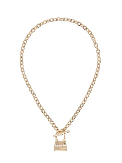 Jacquemus Le Collier Chiquito Barre In Light Gold