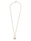 Jacquemus Gold Le Papier 'le Collier Chiquito' Necklace In Light Gold