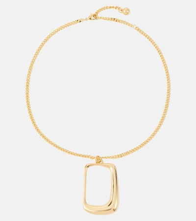 Jacquemus Le Collier Ovalo Pendant Necklace In Gold