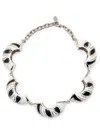 Jacquemus Le Collier Zebra Enamelled Necklace In Black