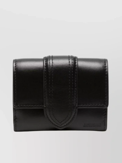 Jacquemus Lambskin Tri-fold Wallet With Gold-tone Hardware