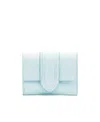 Jacquemus Le Compact Bambino Leather Wallet In Blue