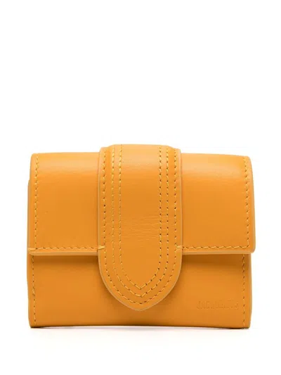 Jacquemus Le Compact Bambino Wallet In Yellow & Orange