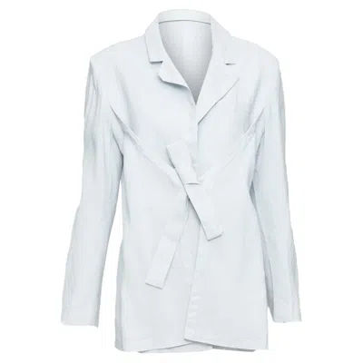 Jacquemus Le Coup De Soleil Hemp Virgin Wool Blend Blazer In Blue