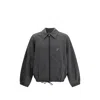 Jacquemus Hooded Jacket Elastic Cuffs Drawstring Hem In Grey