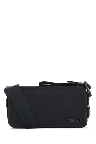 Jacquemus Le Cuerda Horizontal Nylon Bag In Black