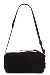 Jacquemus Le Cuerda Horizontal Black Messenger Bag With Logo Lettering Detail In Cotton Man In Black