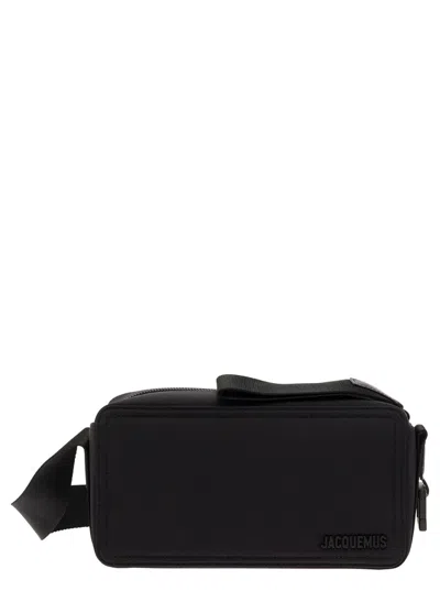 Jacquemus Le Cuerda Horizontal Nylon Bag In Black