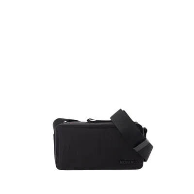 Jacquemus Le Cuerda Horizontal Nylon Bag In Black