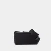Jacquemus Le Cuerda Horizontal Black Messenger Bag With Logo Lettering Detail In Cotton Man In Black