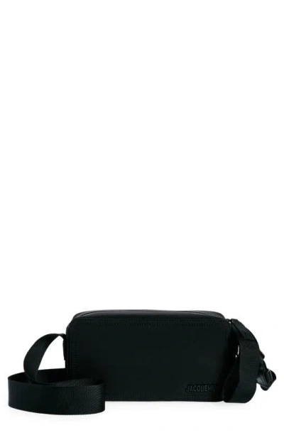 Jacquemus Le Cuerda Horizontal Leather Bag In Black  