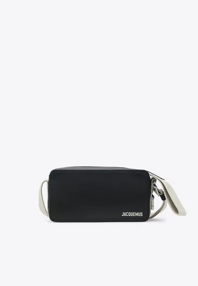 Jacquemus Le Cuerda Horizontal Messenger Bag In Black