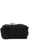 Jacquemus Le Cuerda Horizontal Black Messenger Bag With Logo Lettering Detail In Cotton Man In Black