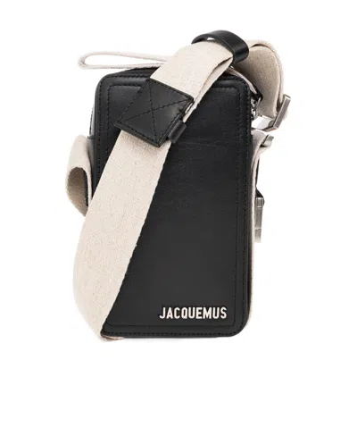 JACQUEMUS LE CUERDA LEATHER MESSENGER BAG