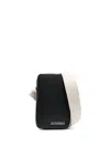 Jacquemus Compact Vertical Bag With Adjustable Strap In Black