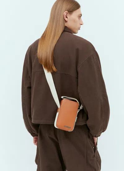 Jacquemus Le Cuerda Vertical Leather Shoulder Bag In Light Brown 2