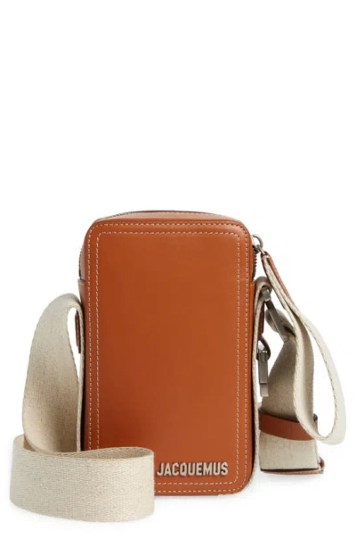 JACQUEMUS JACQUEMUS LE CUERDA VERTICAL LEATHER SHOULDER BAG