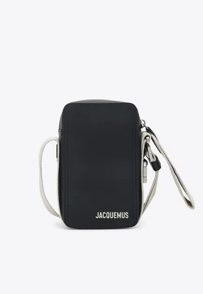 Jacquemus Le Cuerda Vertical Messenger Bag In Black