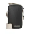 Jacquemus Compact Vertical Bag With Adjustable Strap In Black