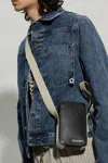 Jacquemus Compact Vertical Bag With Adjustable Strap In Black